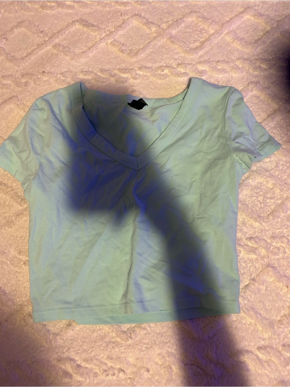 Target Mint Blue V-Neck Crop Top